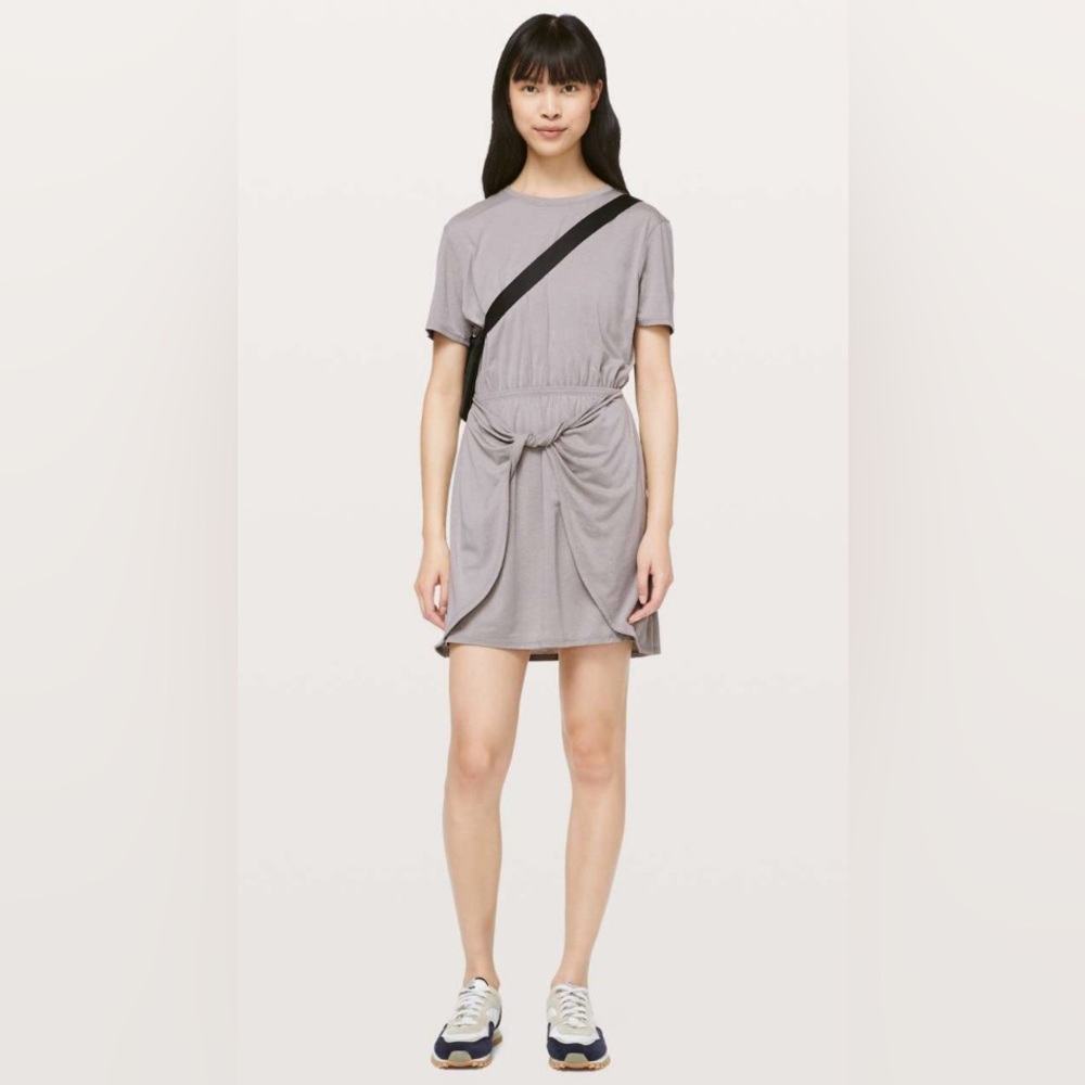 NWT Lululemon Unwind Your Mine Dress Dark Chrome White Size 2 - Picture 2 of 12